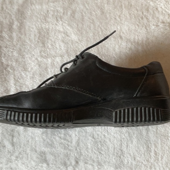 Rieker Black Oxfords Classic Leather Shoes - Picture 6 of 8